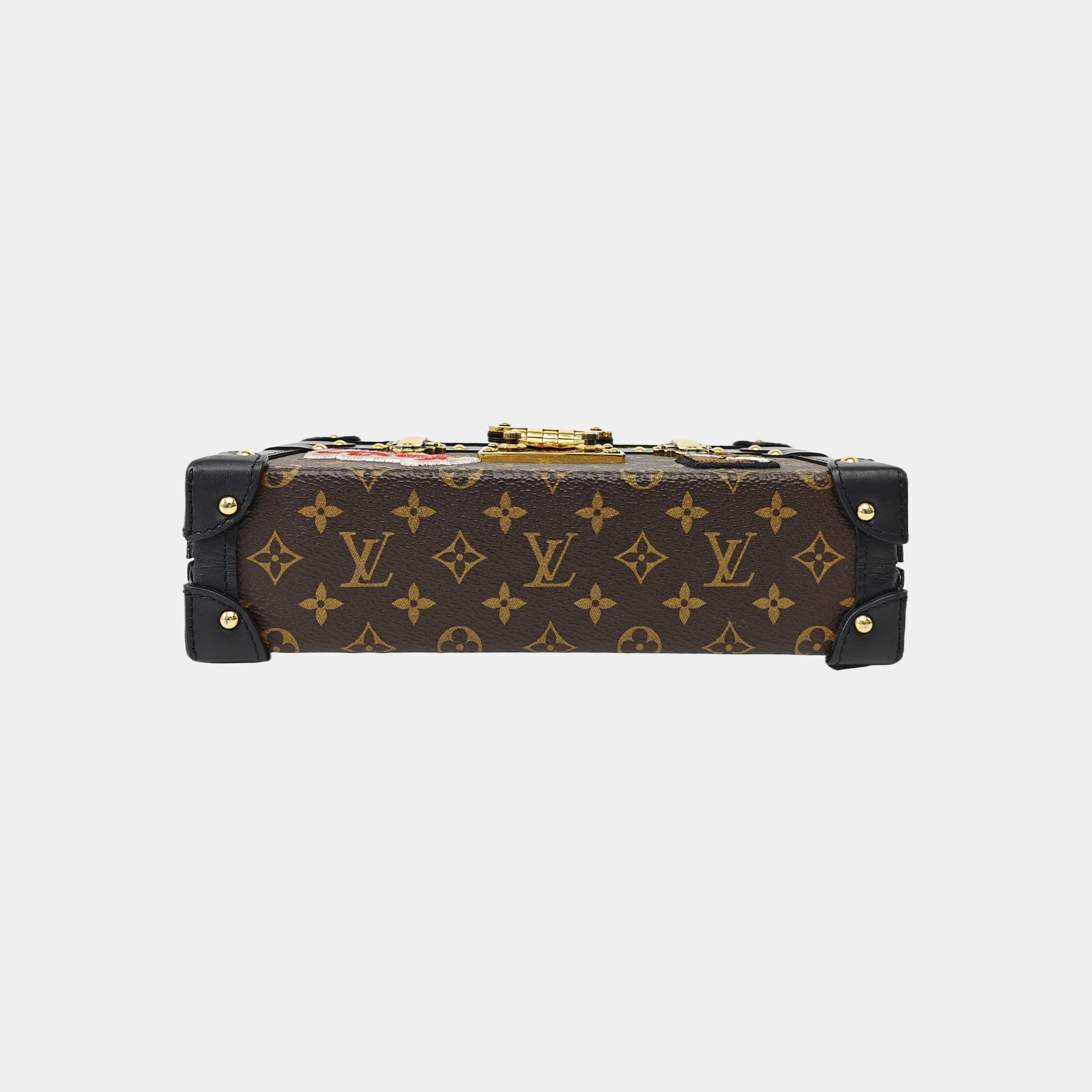 PETITE MALLE Monogram Coated Canvas Brown