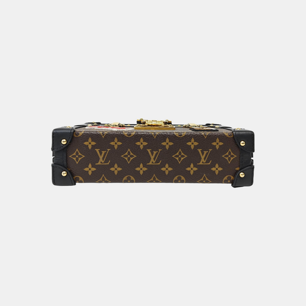 PETITE MALLE Monogram Coated Canvas Brown