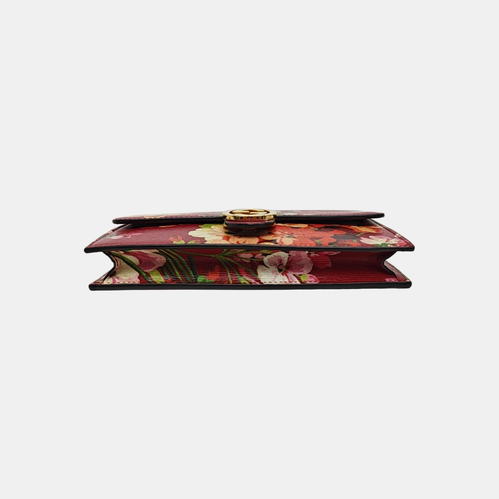 Interlocking G Small Calfskin Red