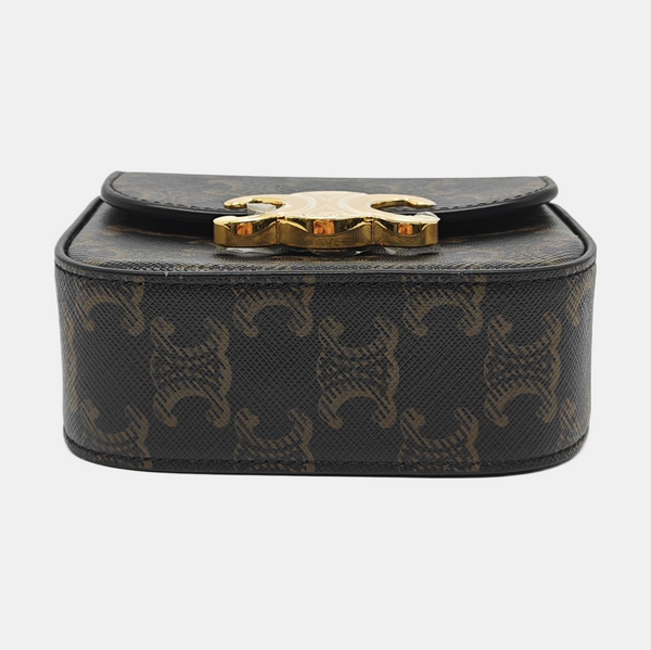 Authenticated pre-owned  TRIOMPHE Mini Coated Canvas Black - Shoulder Bag at Looply