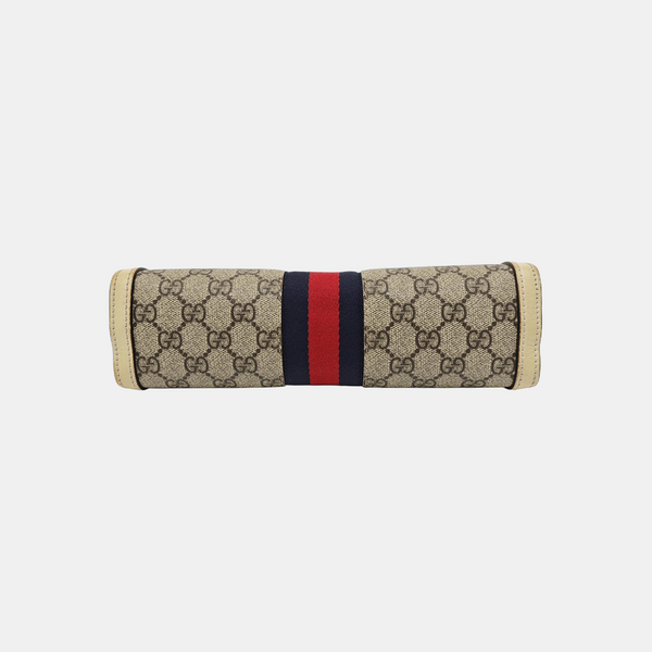 Ophidia Small Monogram Coated Canvas Beige