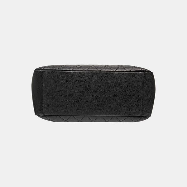 CHANEL GST Large Quilted Grained Calfskin Black