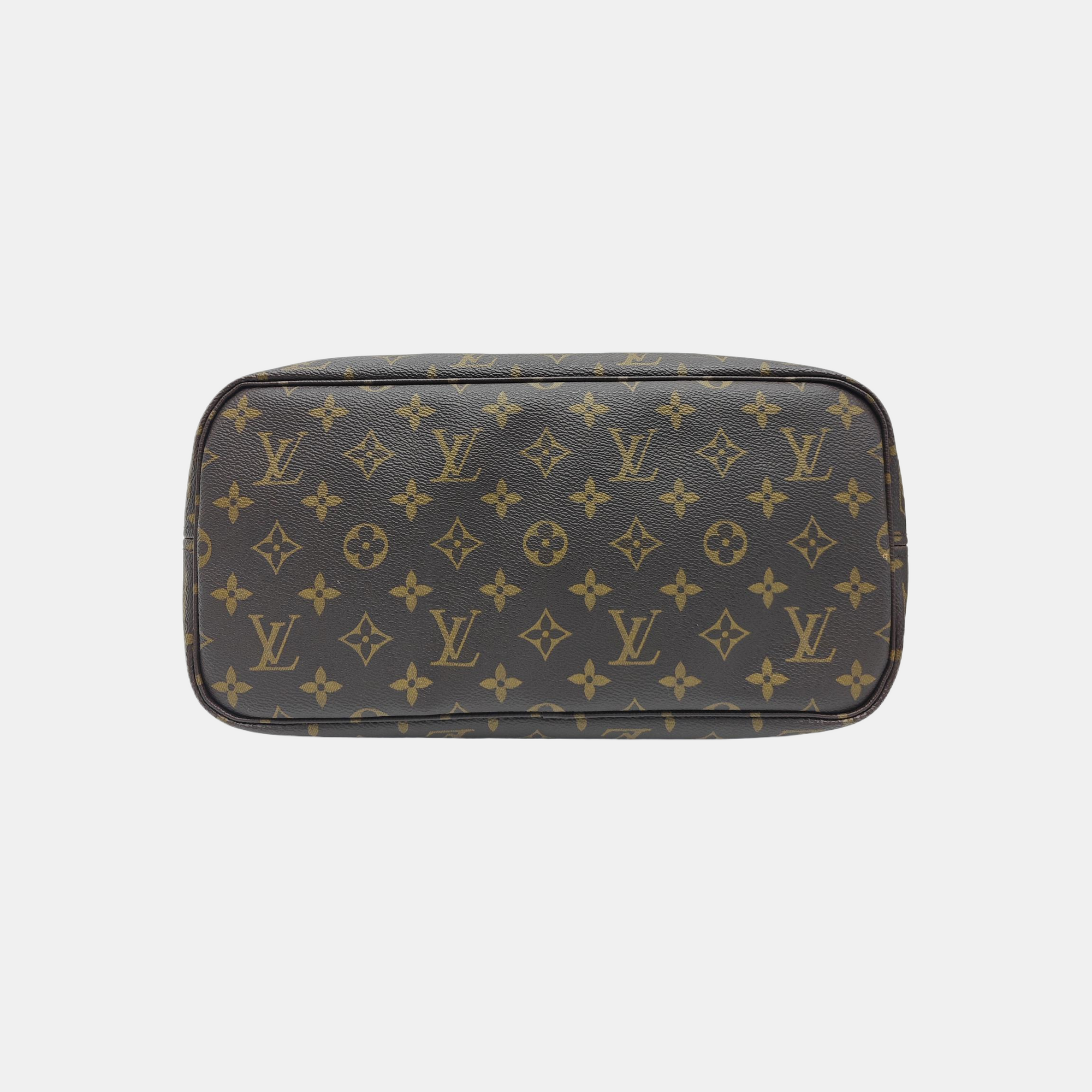 NEVERFULL MM Monogram Coated Canvas Brown