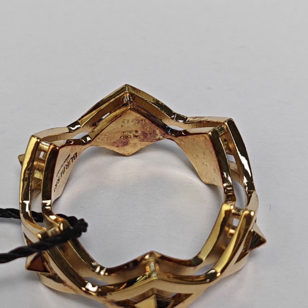 925 Sterling Silver Gold Ring EU 59