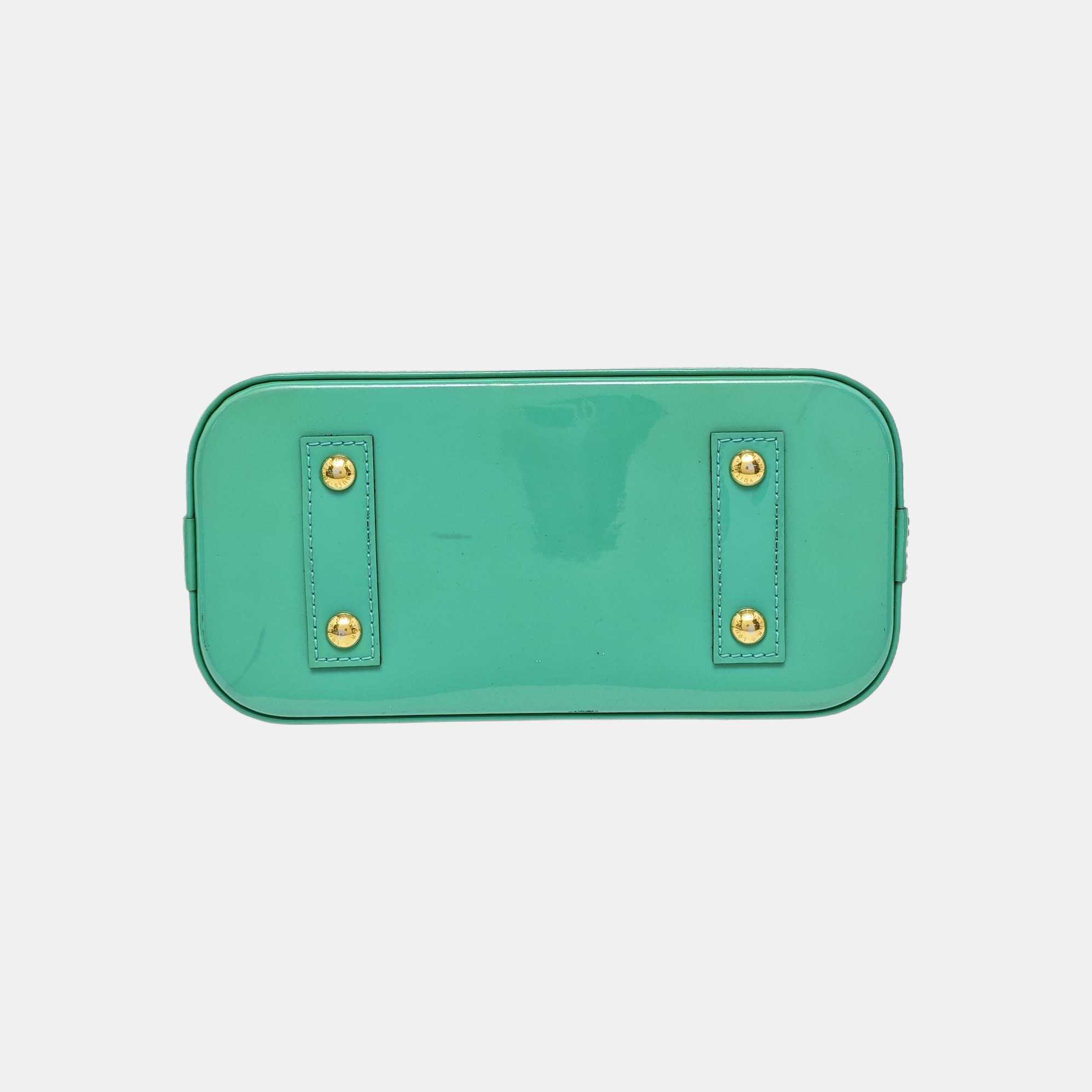 ALMA BB Monogram Patent Leather Green