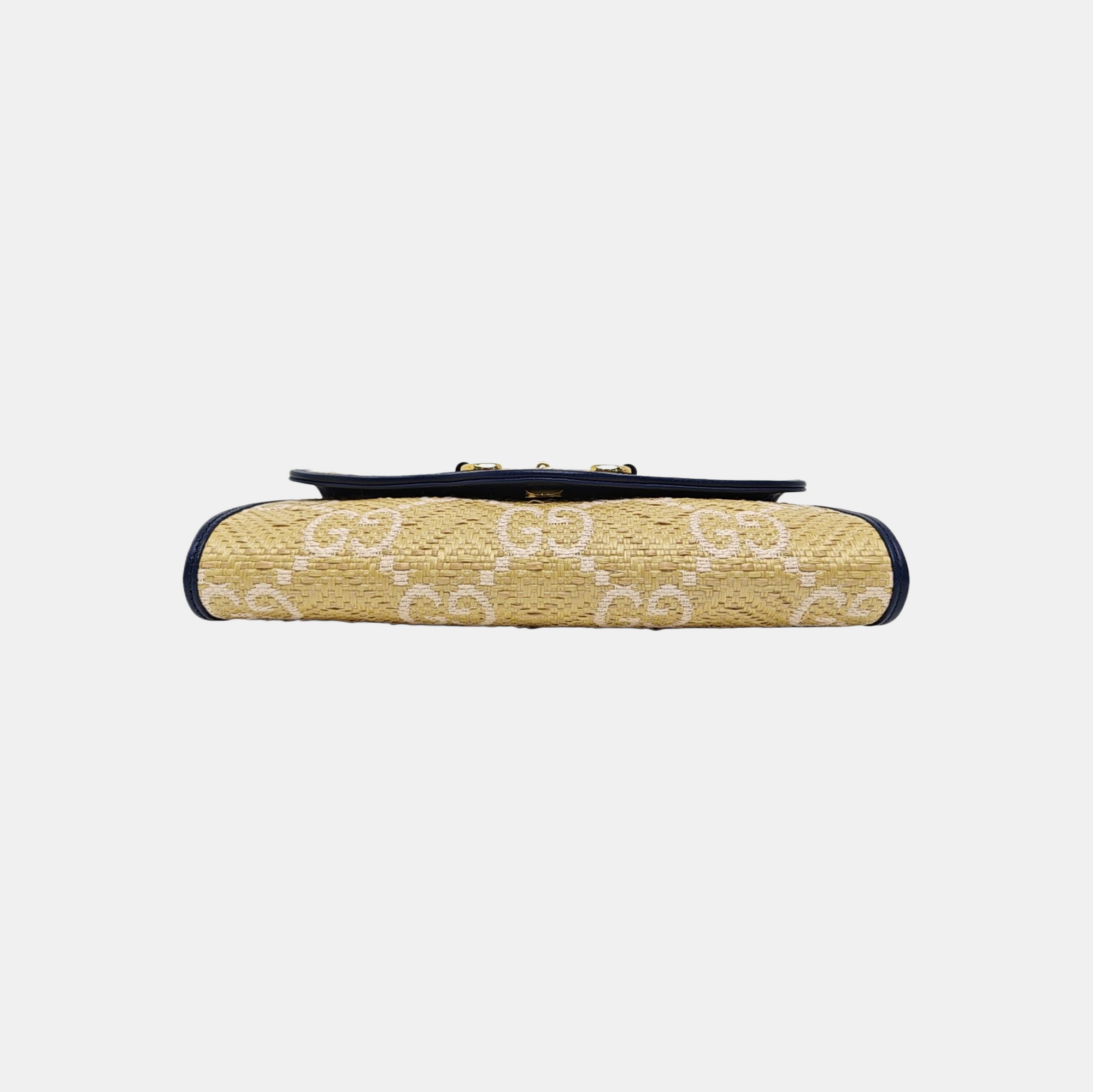 Horsebit 1955 Small Monogram Straw Yellow