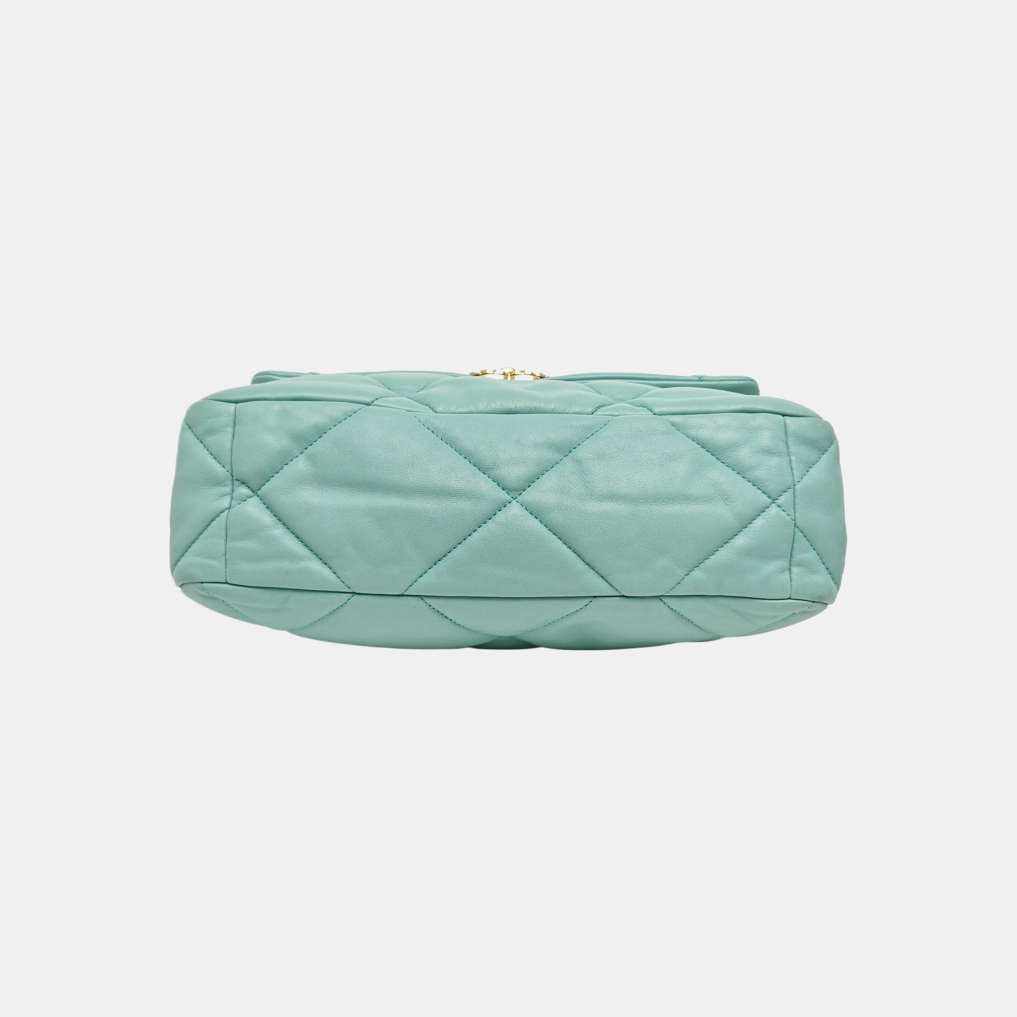 CHANEL 19 Large Quilted Lambskin Blue