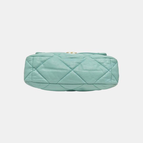 CHANEL 19 Large Quilted Lambskin Blue