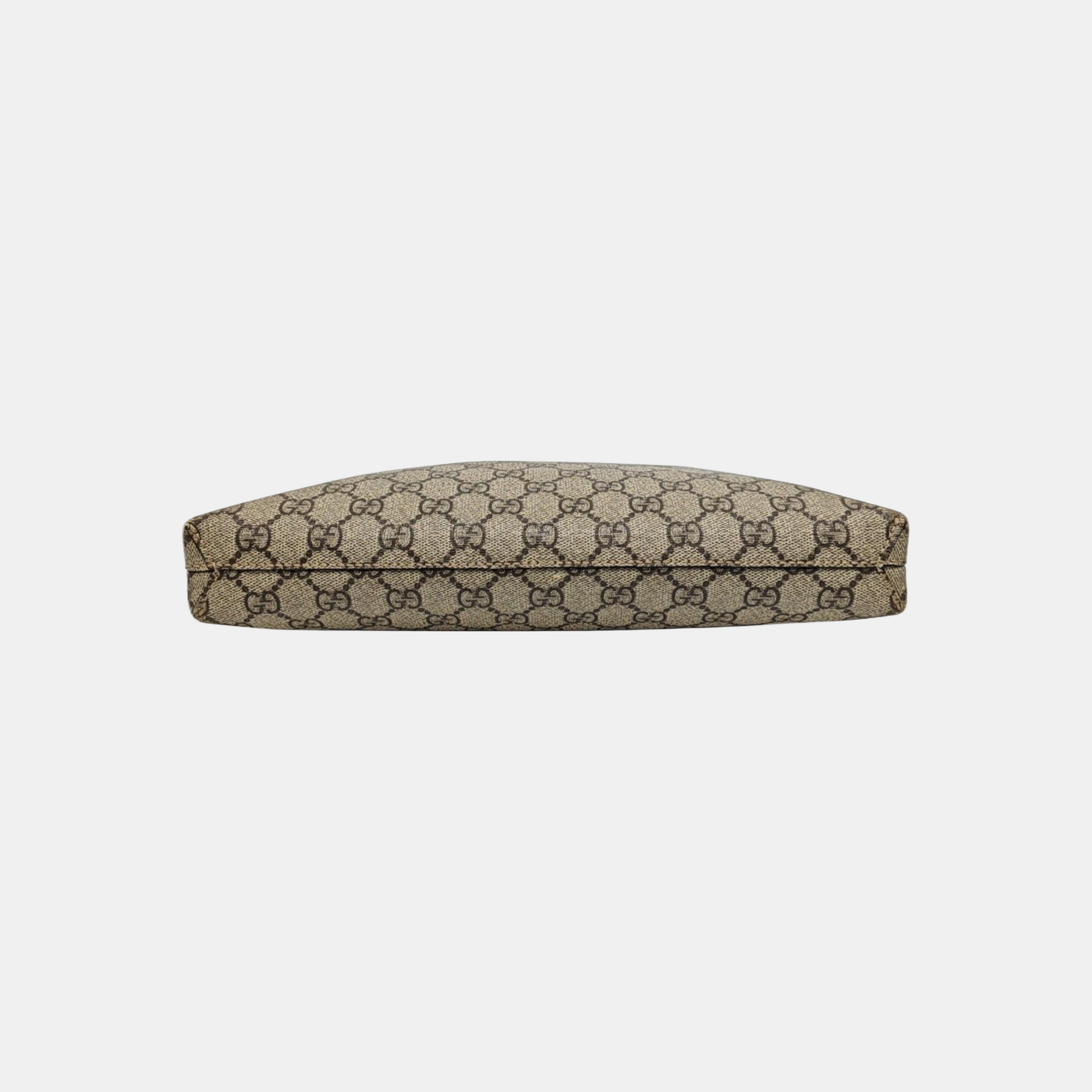 Monogram Coated Canvas Clutch Brown