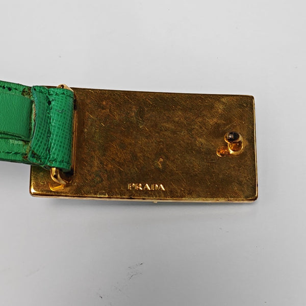 Leather Belt Green