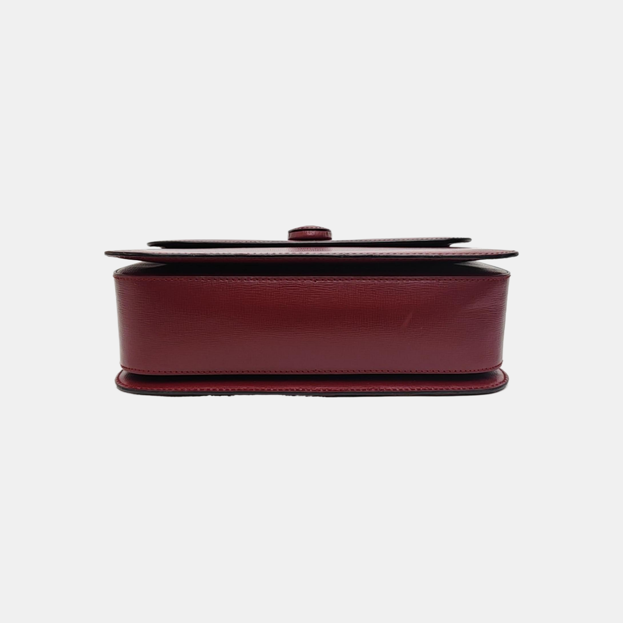 Calfskin Shoulder Bag Red