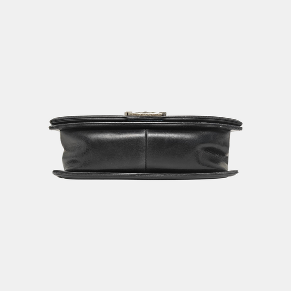 BOY CHANEL Medium Quilted Calfskin Black