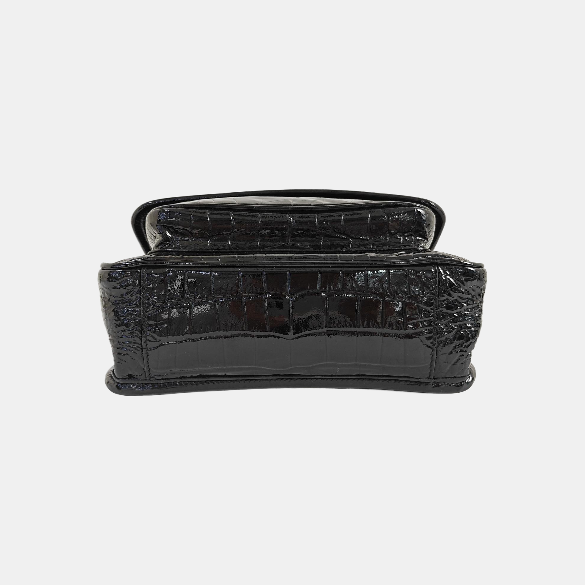 NIKI Small Patent Leather Black