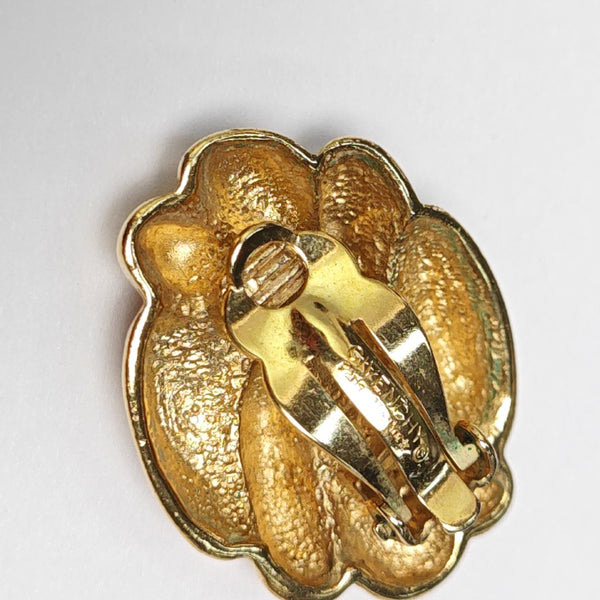 Metal Gold Clip On Earrings