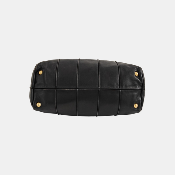 Quilted Calfskin Shoulder Bag Black