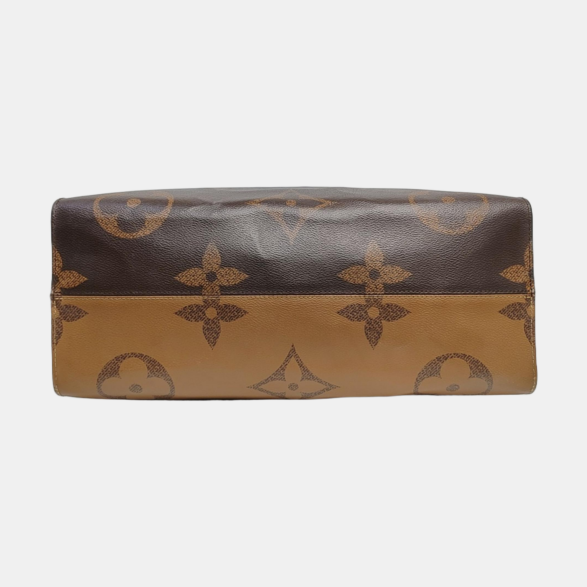 Authenticated pre-owned  ONTHEGO GM Monogram Coated Canvas Brown - Tote Bag at Looply