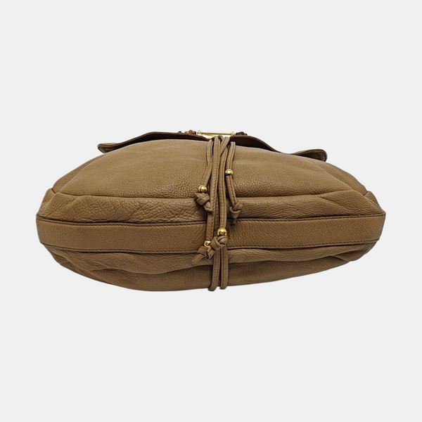 Calfskin Shoulder Bag Brown