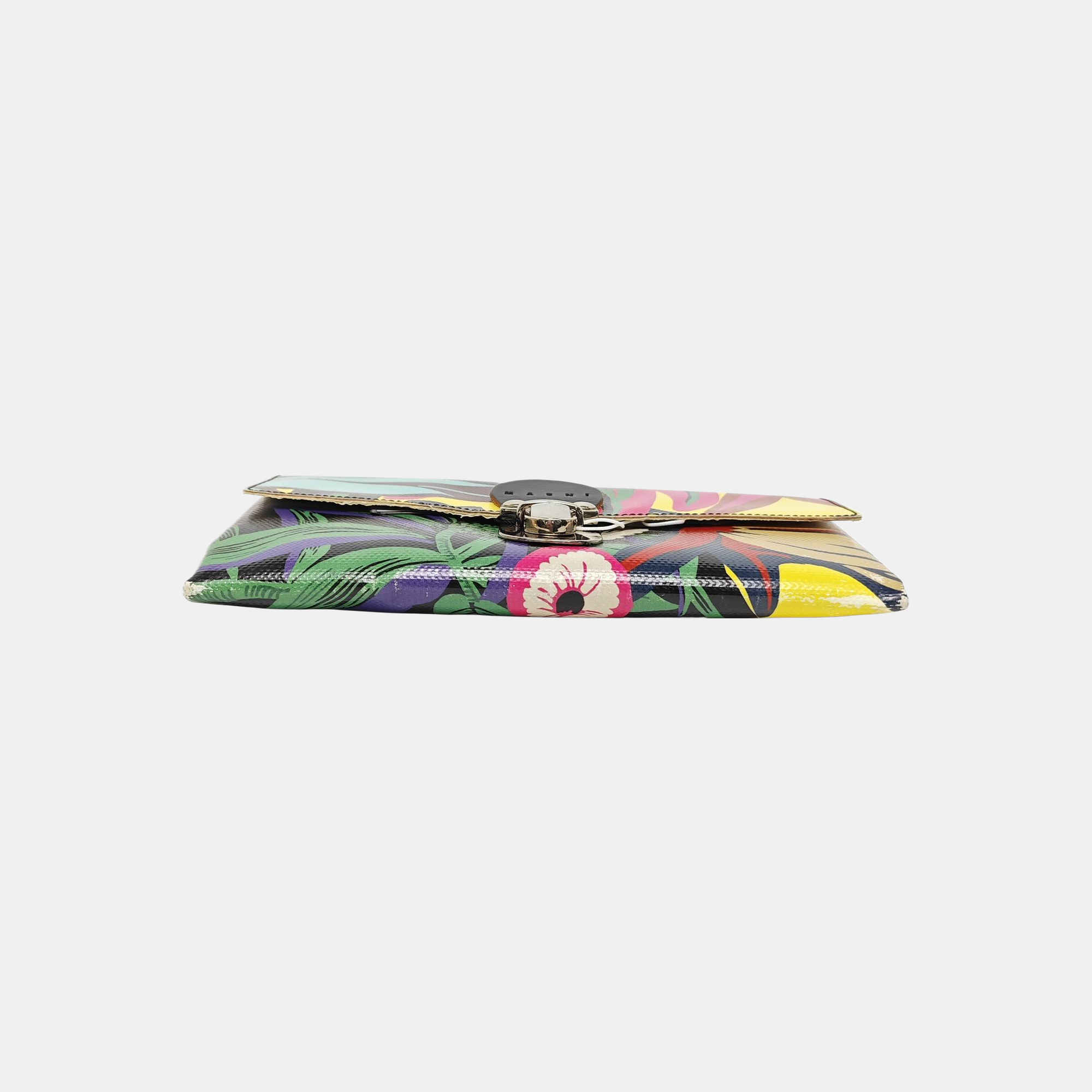 Coated Canvas Clutch Multicolor
