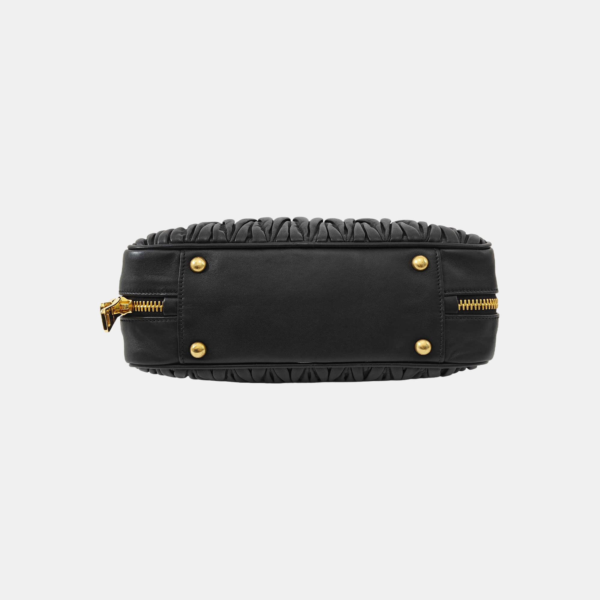 Arcadie Matelassé Large Quilted Lambskin Black