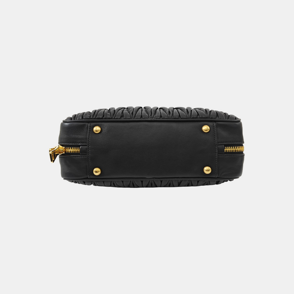 Arcadie Matelassé Large Quilted Lambskin Black
