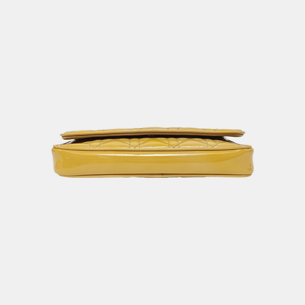 Lady Dior Small Cannage Patent Leather Yellow