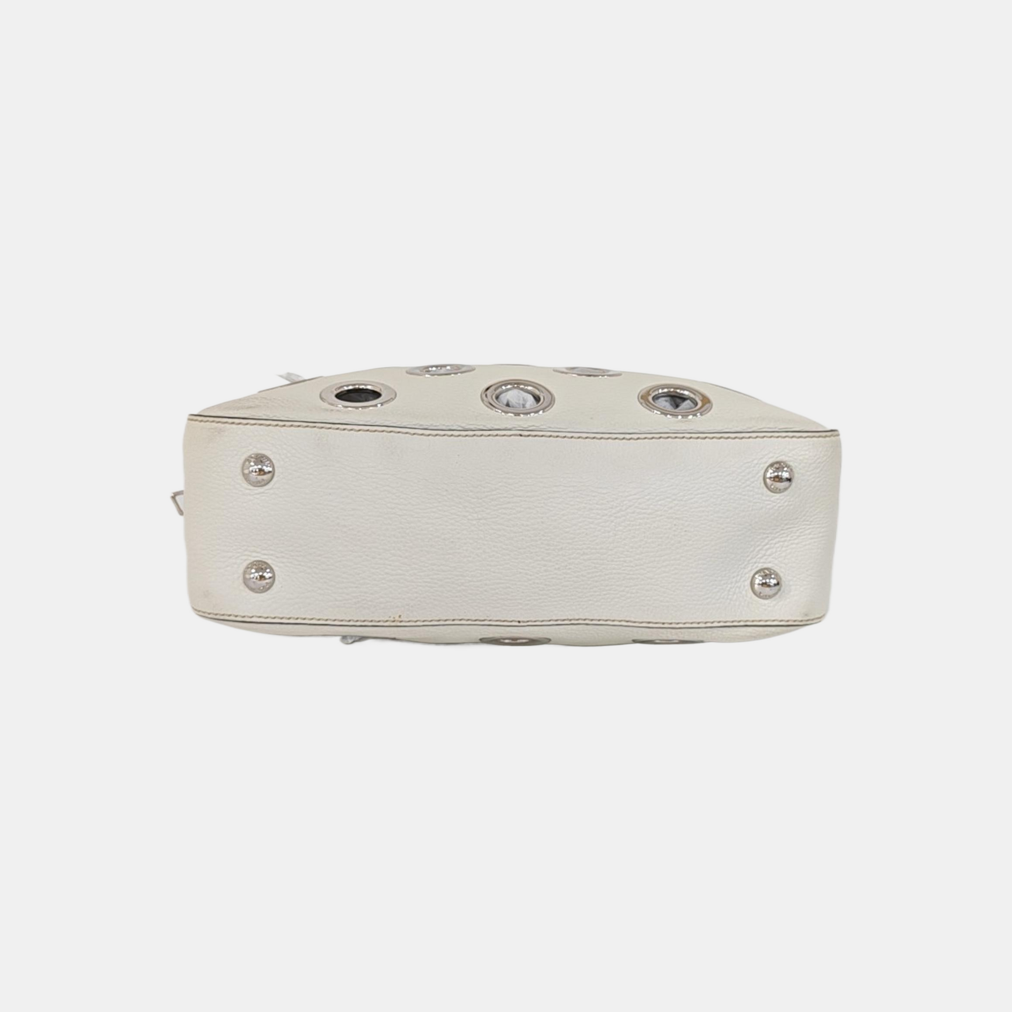 Calfskin Shoulder Bag White