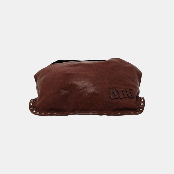 Calfskin Shoulder Bag Brown