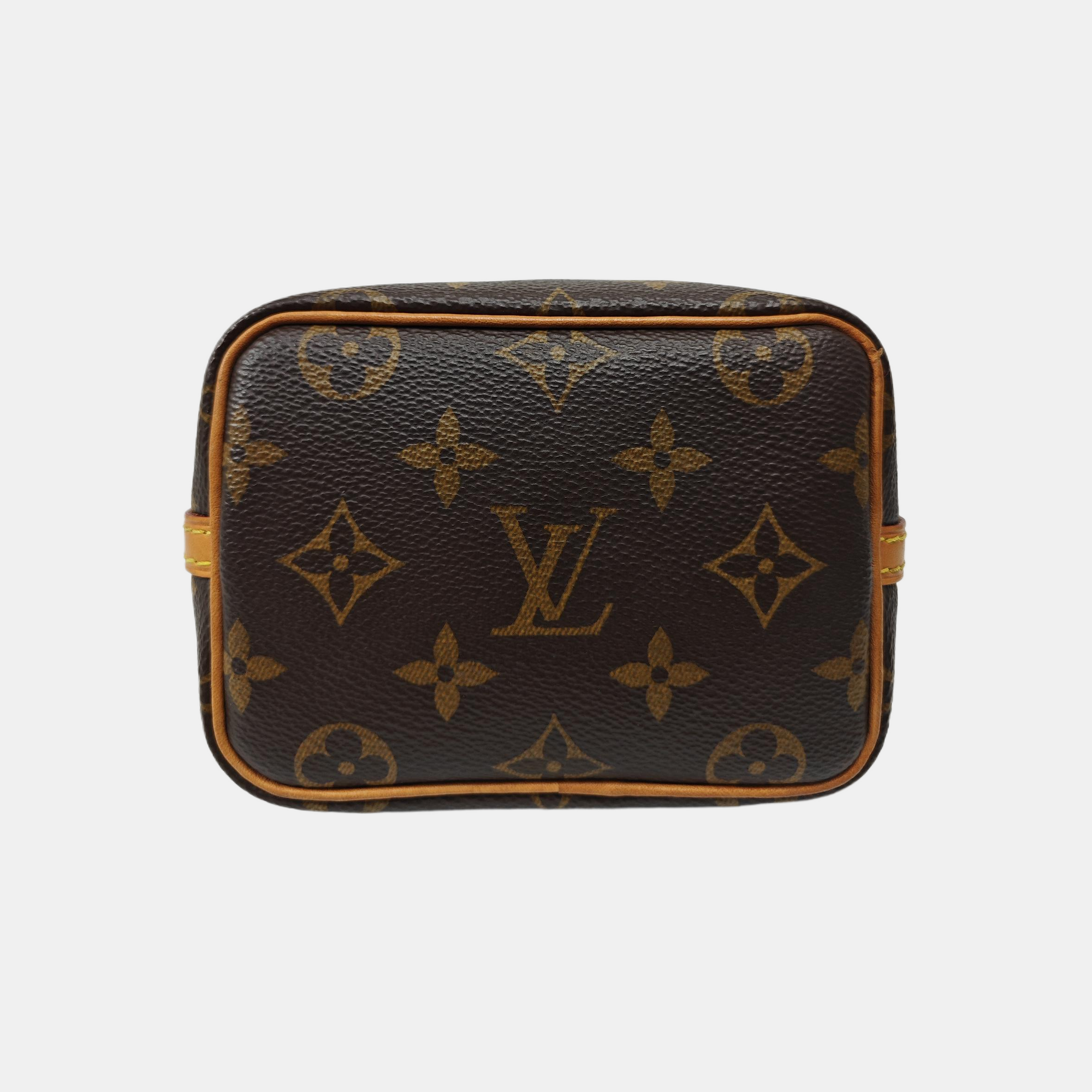 NÉONOÉ Nano Monogram Coated Canvas Brown