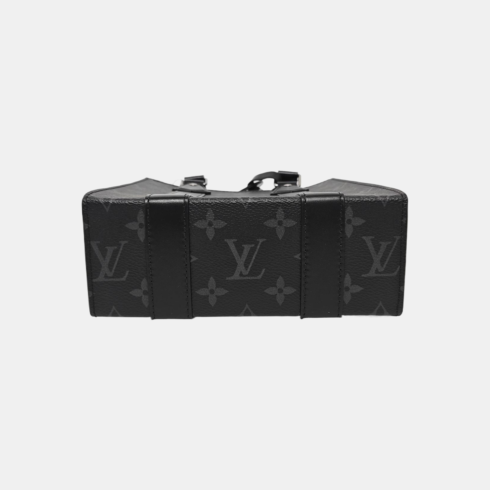 SAC PLAT Monogram Coated Canvas Black