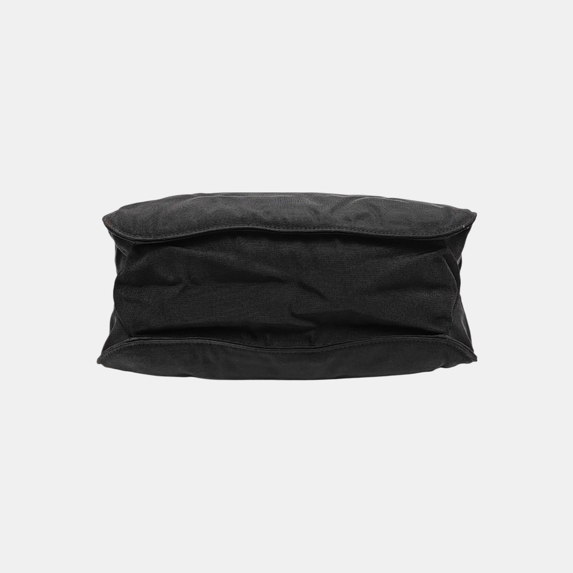 Fabric Shoulder Bag Black