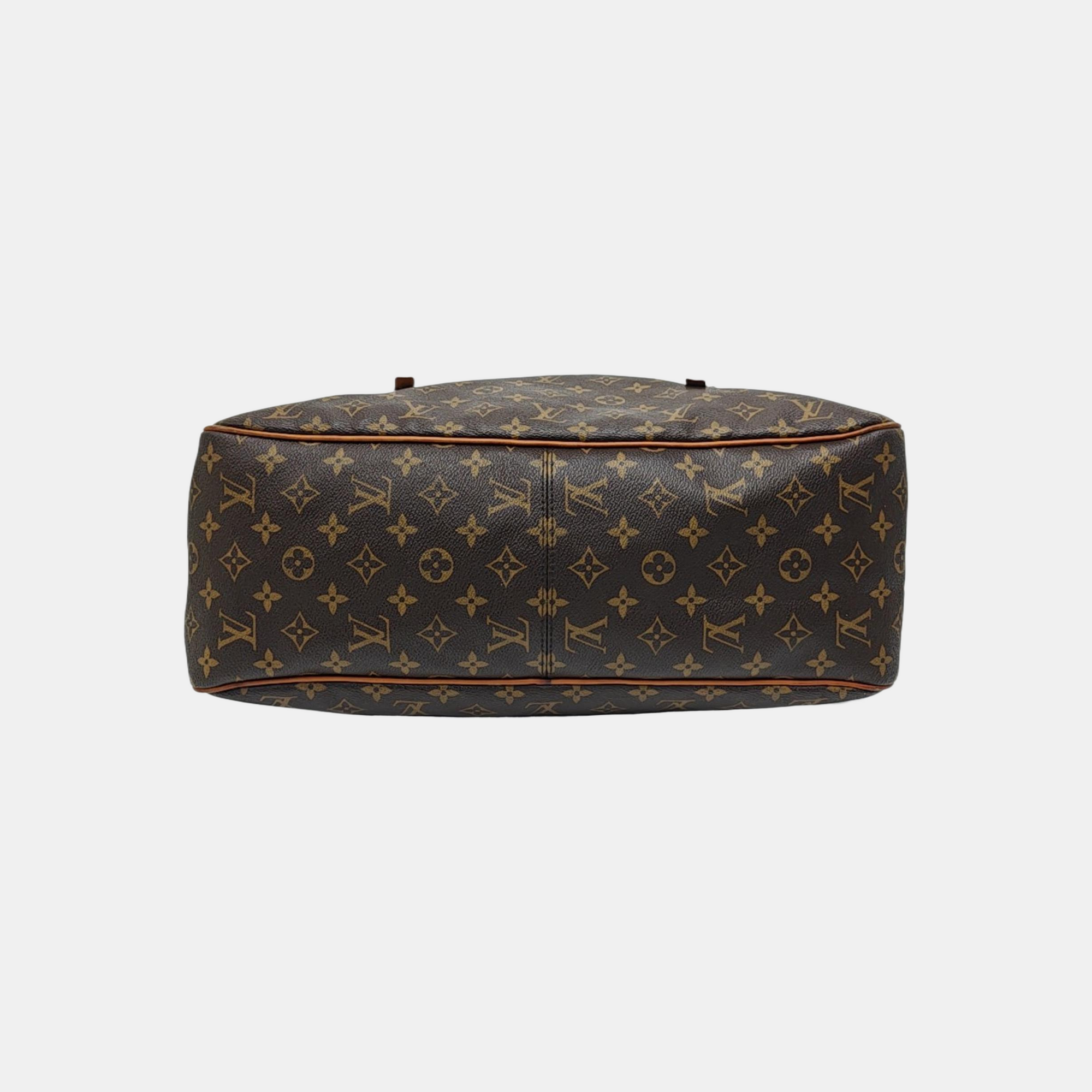 Monogram Coated Canvas Tote Bag Brown