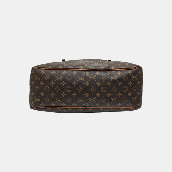 Monogram Coated Canvas Tote Bag Brown
