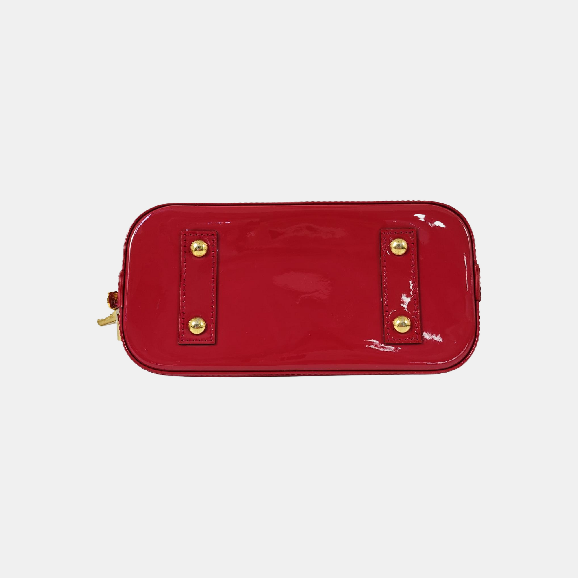 ALMA BB Monogram Patent Leather Red