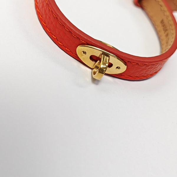 Leather Orange Bangle