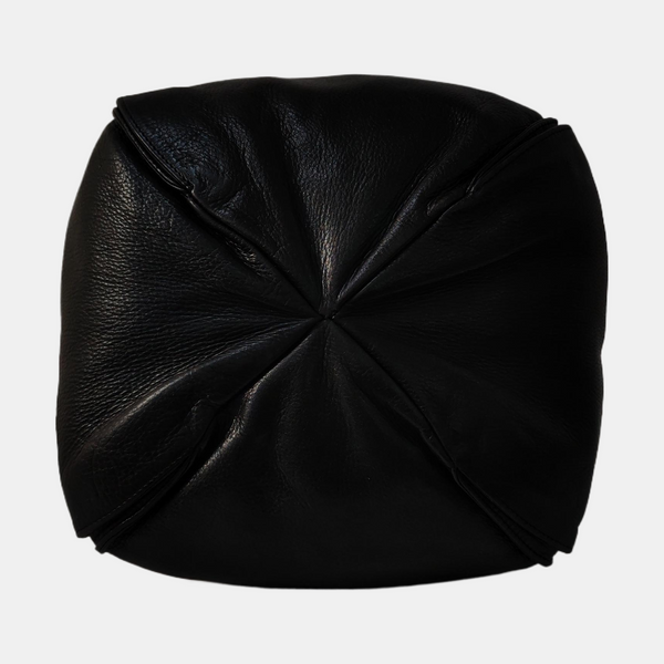 Leather Top Handle Bag Black