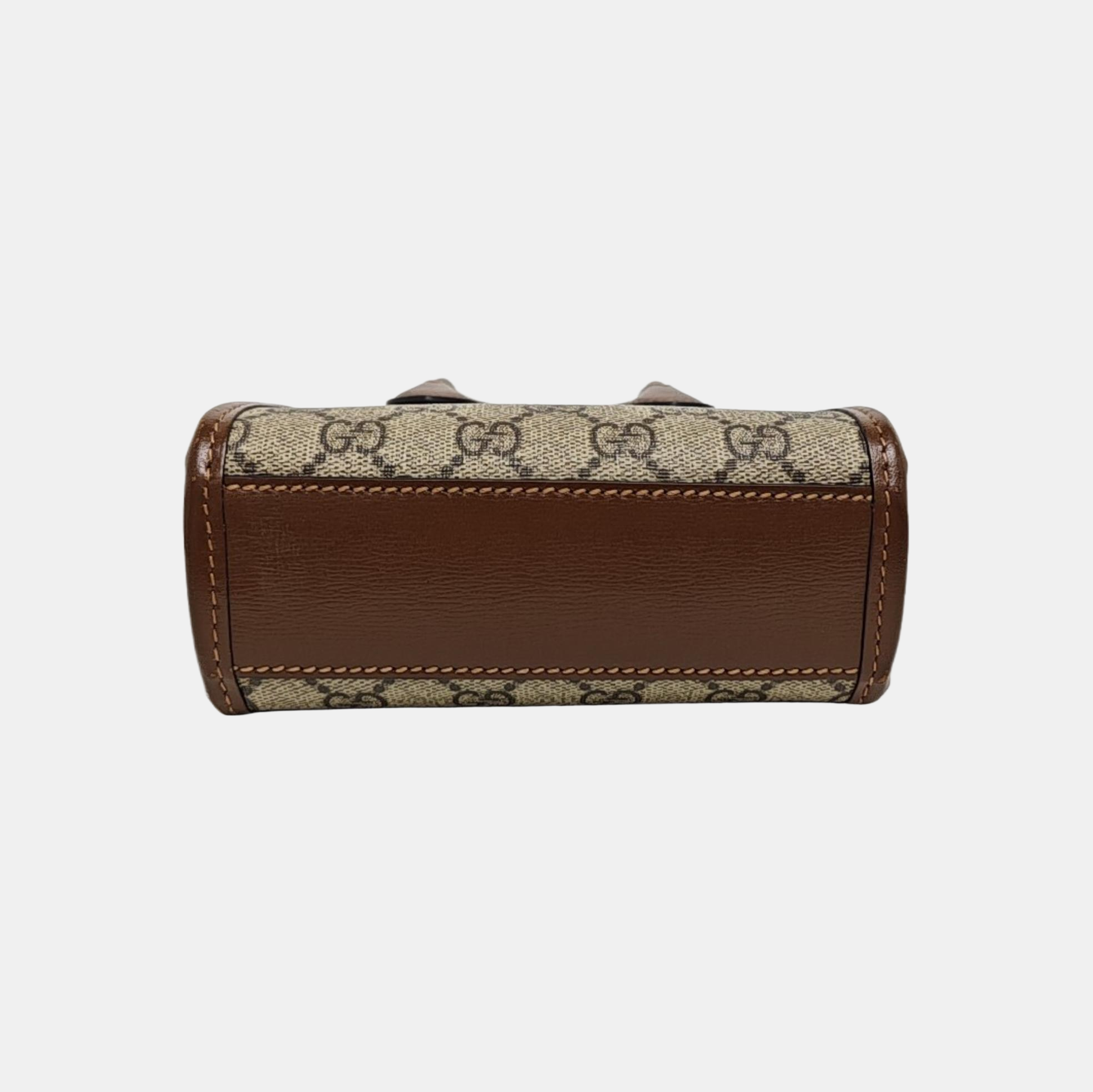 Retro Mini Monogram Coated Canvas Beige
