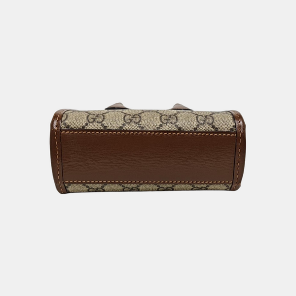 Retro Mini Monogram Coated Canvas Beige
