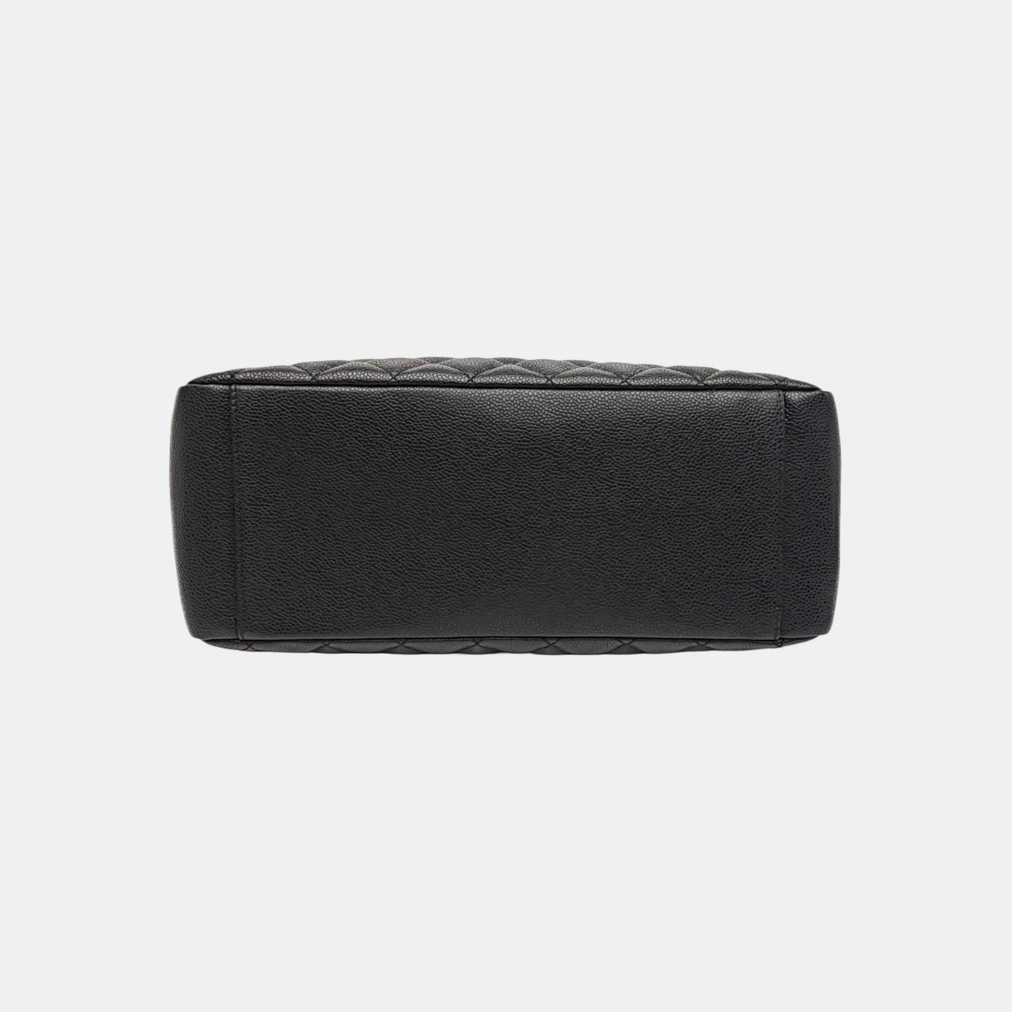 CHANEL GST Large Quilted Grained Calfskin Black