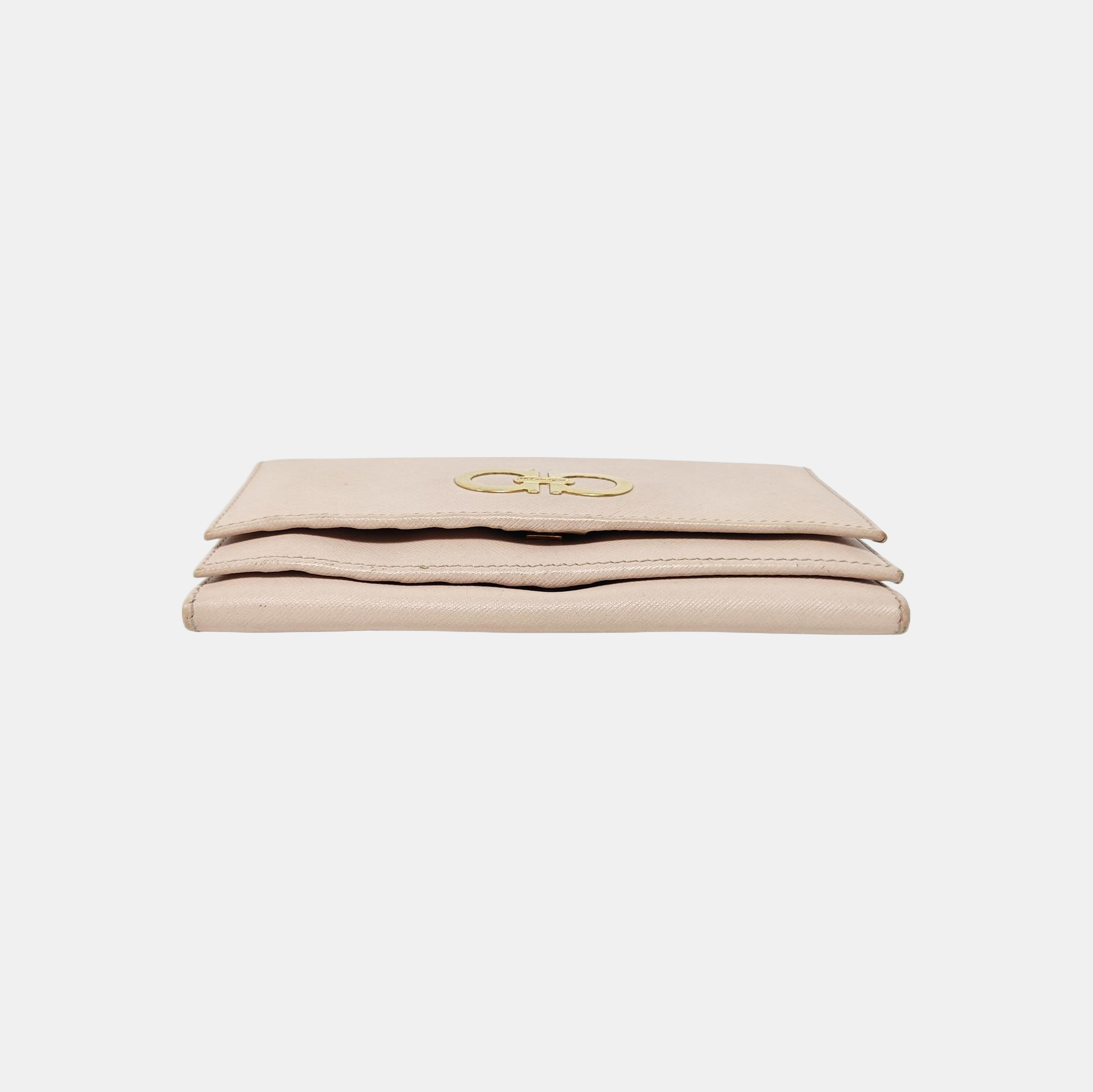 Gancini Calfskin Beige Wallet
