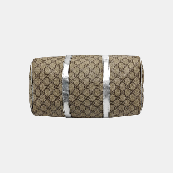 Joy Medium Monogram Coated Canvas Black