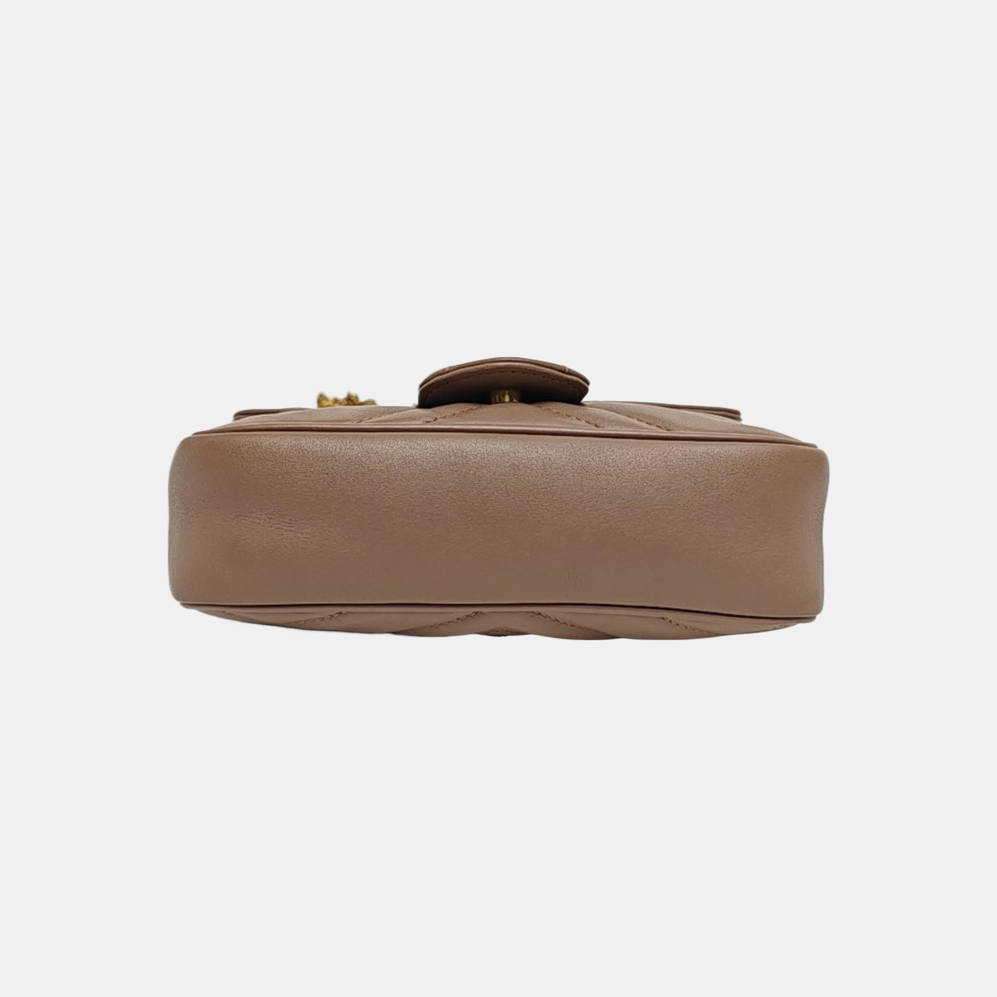 GG Marmont Mini Quilted Calfskin Beige