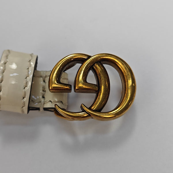 Leather Belt White