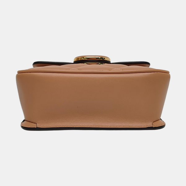 Interlocking G Mini Quilted Calfskin Brown