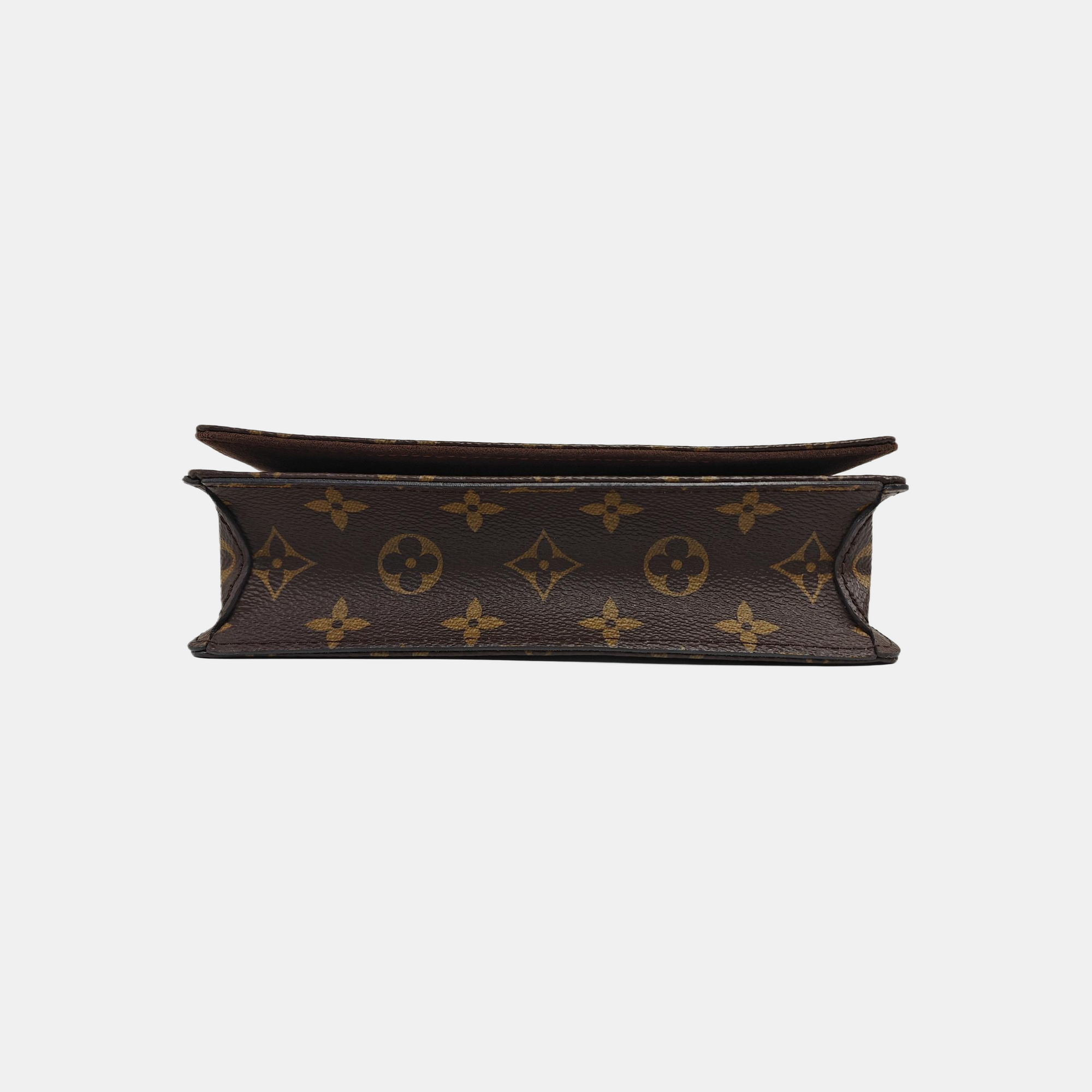 Lily Monogram Coated Canvas Brown