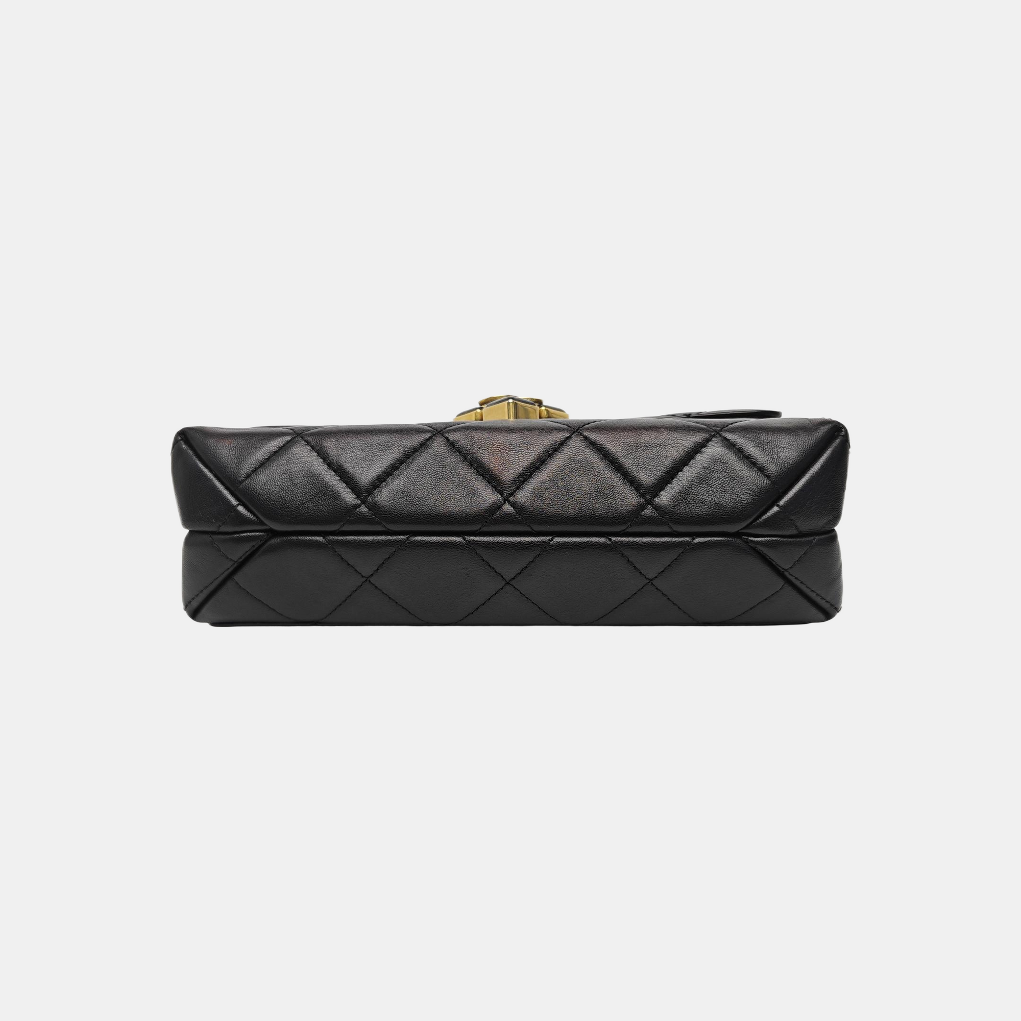 WOC Quilted Lambskin Black