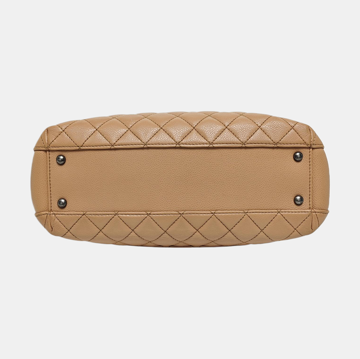 SHIVA Quilted Grained Calfskin Beige