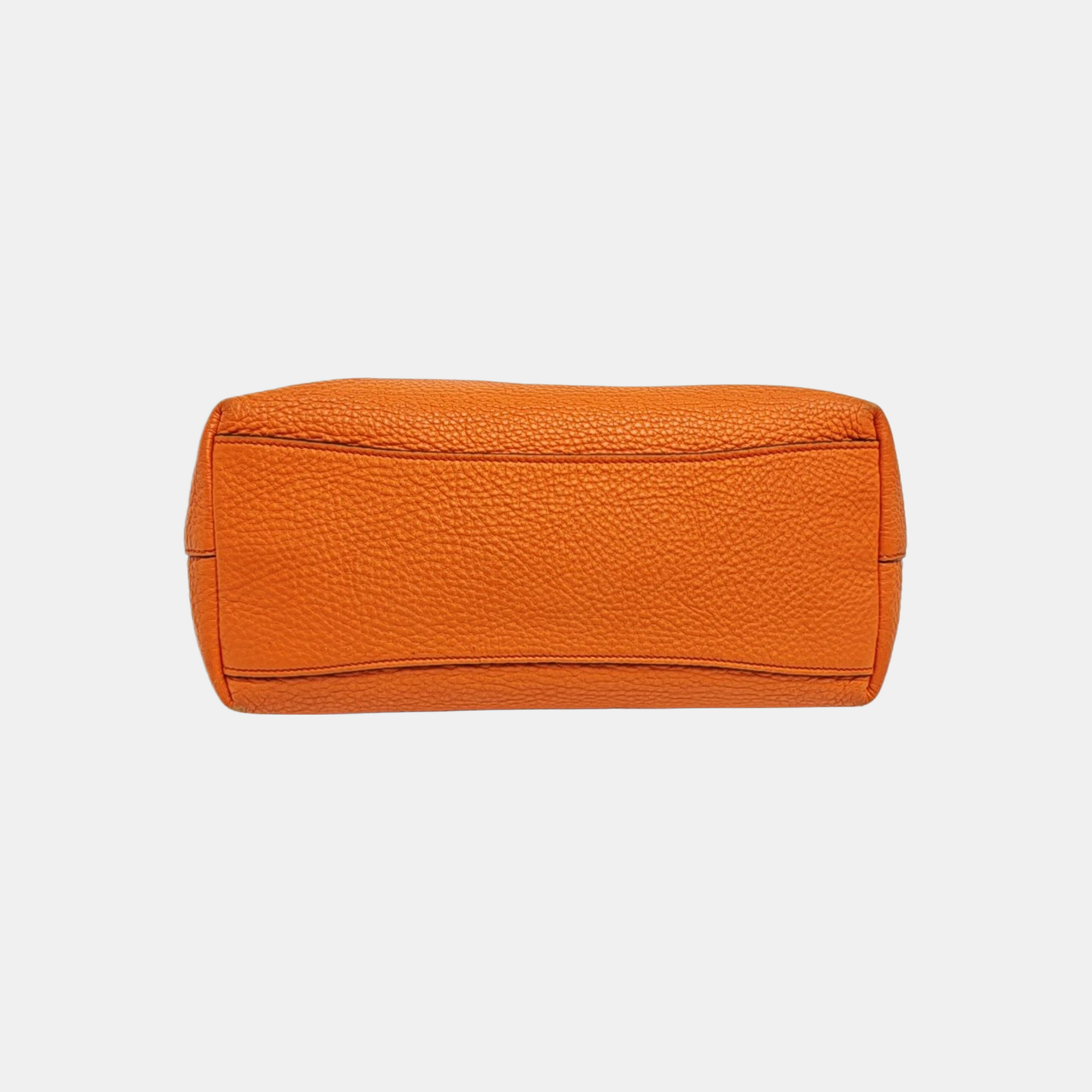 Calfskin Top Handle Bag Orange