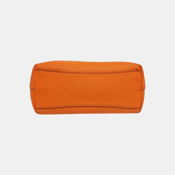 Calfskin Top Handle Bag Orange
