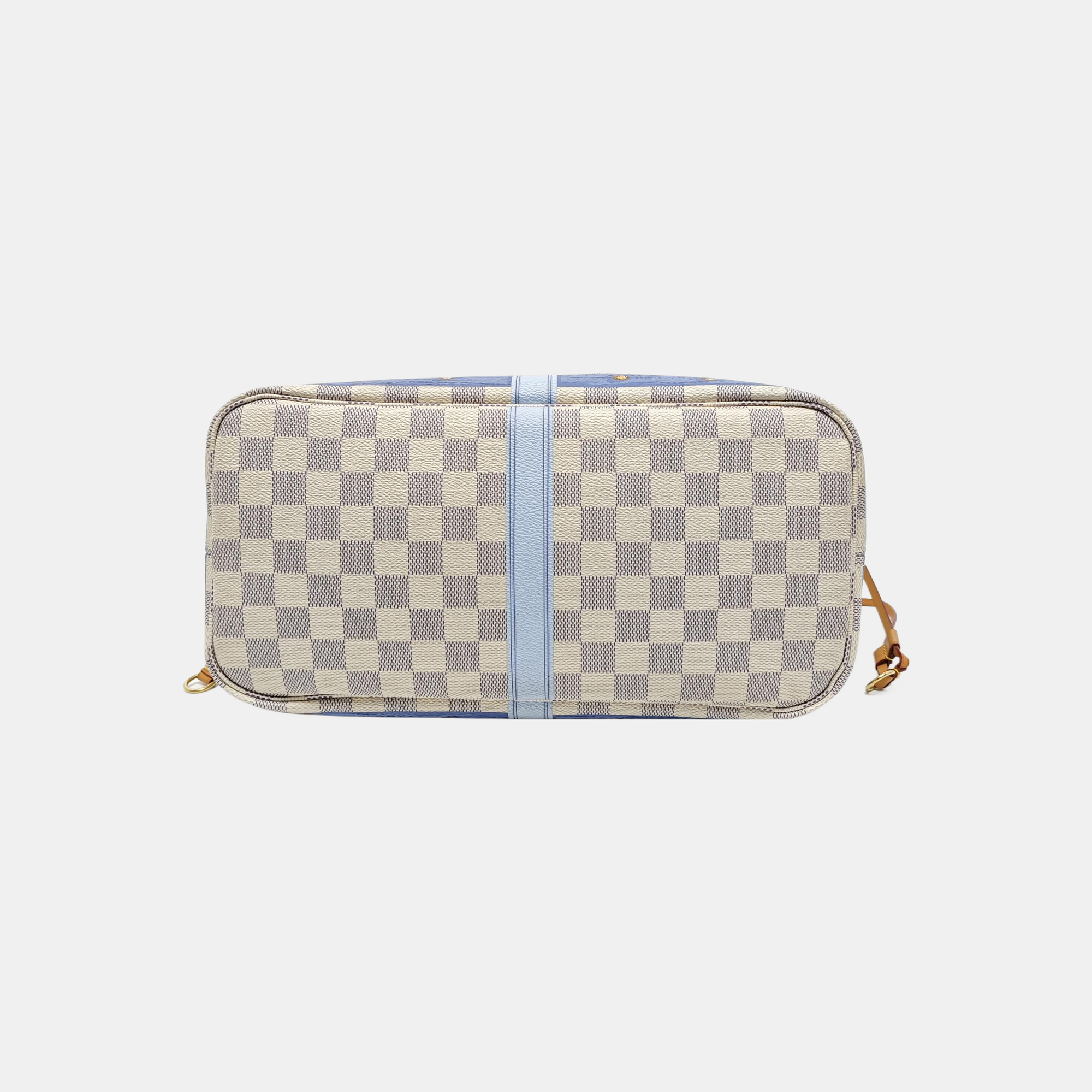 NEVERFULL MM Damier Azur Coated Canvas White