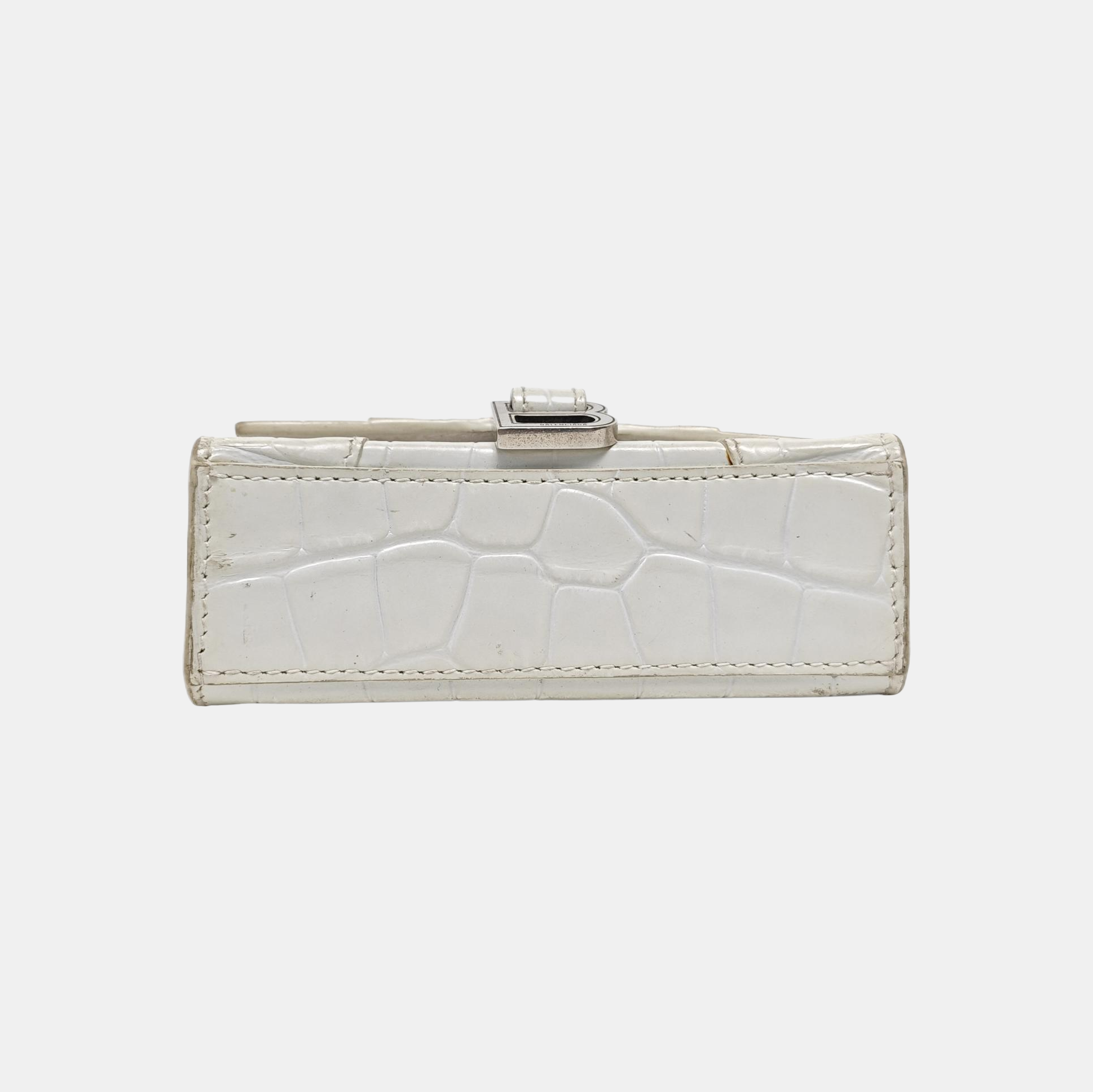 Hourglass Mini Calfskin White